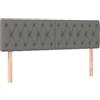 vidaXL Testiere 2 pz. Tessuto grigio scuro 80x7x78/88 cm