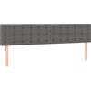 vidaXL Testiere 2 pz. Grigio 80x5x78/88 cm in Similcuoio