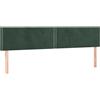 vidaXL Testiere 2 pz. Verde scuro 90x5x78/88 cm in velluto
