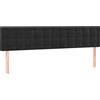 vidaXL Testiere 2 pezzi nero 100x5x78/88 cm in velluto