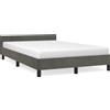 vidaXL Struttura letto senza materasso grigio scuro 120x200 cm velluto