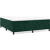 vidaXL Struttura letto senza materasso Velluto verde scuro 180x200 cm