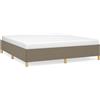 vidaXL Struttura letto senza materasso Taupe 160x200 cm in tessuto