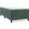 vidaXL Struttura letto senza materasso Velluto verde scuro 80x200 cm