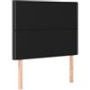 vidaXL Testiere 2 pezzi nero 80x5x78/88 cm tessuto