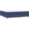 vidaXL Struttura letto Boxspring blu 200x200 cm in tessuto