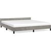 vidaXL Struttura letto senza materasso grigio chiaro 180x200 cm in velluto