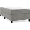 vidaXL Struttura letto senza materasso Velluto grigio chiaro 80x200 cm