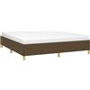 vidaXL Struttura letto a molle insacchettate in tessuto marrone scuro 160x200 cm