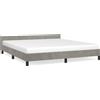 vidaXL Struttura letto senza materasso grigio chiaro 160x200 cm velluto