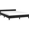 vidaXL Struttura letto senza materasso nero 140x190 cm velluto