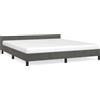 vidaXL Struttura letto senza materasso grigio scuro 180x200 cm velluto
