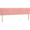 vidaXL Testiere 2 pz. Velluto rosa 80x5x78/88 cm