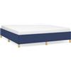 vidaXL Struttura letto Boxspring blu 180x200 cm in tessuto