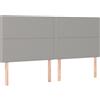 vidaXL Testiere 4 pz. Tessuto grigio chiaro 100x5x78/88 cm