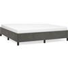 vidaXL Struttura letto senza materasso grigio scuro 180x200 cm velluto