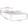 vidaXL vidaXL - Struttura letto - con - testata - velluto - grigio chiaro - 90x200 - cm