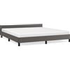 vidaXL Struttura letto con testiera senza materasso Grigio 180x200 cm