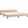 vidaXL Struttura letto con testiera senza materasso Cappuccino 160x200 cm