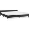 vidaXL Struttura letto con testiera senza materasso nero 180x200 cm