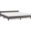 vidaXL Struttura letto con testiera senza materasso Grigio 160x200 cm