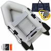 NEMAXX® Gommone 230 cm per 2 persone pesca ricreativo 300 kg pavimento gonfiabile motore fino a 5 HP incl. remi pompa borsa kit riparazione