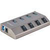 StarTech.com Hub USB-C autoalimentato a 4 porte con singoli interruttori on/off, hub di espansione USB3.0 5Gbps con alimentatore, hub USB-C a USB-A per desktop/portatili, 4x BC 1.2 (1.5A), hub USB di tipo C