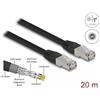 Delock - Cavo patch - da RJ-45 (M) a RJ-45 (M) - 20 m - 7 mm - S/FTP - CAT 6a - senza alogeni, per esterni - Nero