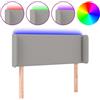 vidaXL Testata LED grigio chiaro 103x16x78/88 cm tessuto