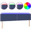 vidaXL Testiera LED blu 180x5x78/88 cm Tessuto