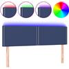 vidaXL Testata LED blu 144x5x78/88 cm in tessuto