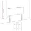 vidaXL Testiera LED marrone cappuccino 180x5x118/128 cm in Pelle finta