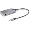 StarTech.com Hub USB a 3 porte con Ethernet - Hub USB 3.0 5Gbps alimentato via bus - Hub splitter USB-A a 3x USB-A portatile per desktop/notebook con ingresso di alimentazione ausiliaria opzionale - Cavo da 30 cm