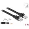 Delock - Cavo patch - da RJ-45 (M) a RJ-45 (M) - 5 m - 7,7 mm - Foiled Unshielded Twisted Pair (F/UTP) - CAT 6a - alogeno