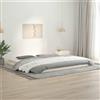 vidaXL Letto in legno massiccio bianco 200x200 cm pino