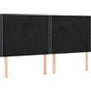 vidaXL Testiere 4 pezzi nero 90x5x78/88 cm velluto