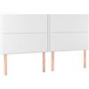 vidaXL Testiere 4 pz. Bianco 100x5x78/88 cm in Pelle finta