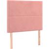 vidaXL Testiere 2 pz. Velluto rosa 100x5x78/88 cm