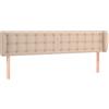 vidaXL Testiera con orecchie cappuccino-marrone 183x23x78/88 cm Similcuoio
