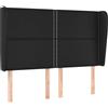 vidaXL Testiera con orecchie Nero 147x23x118/128 cm Pelle finta