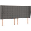 vidaXL Testiera con orecchie Grigio 163x23x118/128 cm Pelle finta
