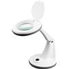 Goobay 60366 Lampada d'ingrandimento a stativo a LED, 6 W 450 lm, lente di vetro da 100 mm, ingrandimento 1,75x, 3 diottrie