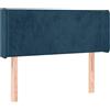vidaXL Testiera con orecchie blu scuro 83x16x78/88 cm in velluto