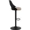ebuy24 Sgabello da bar Lucy in tessuto marrone.