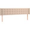 vidaXL Testiera con orecchie cappuccino-marrone 183x16x78/88 cm Similcuoio