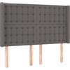 vidaXL Testiera con orecchie Grigio 147x16x118/128 cm Pelle finta