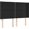 vidaXL Testiera con orecchie Nero 147x16x118/128 cm Pelle finta