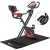 KM-Fit 2in1 cyclette pieghevole ergometro | fitness bike con LCD e supporto per cellulare
