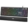 PREYON Tastiera da gioco PREYON Long Claw Alpha Keyboard - 104 tasti funzione - Illuminazione RGB - Tasti aggiuntivi - Rotella del volume - Anti-ghosting - Supporto magnetico rimovibile - Pulsante di spegnimento/accensione della luce