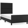 vidaXL Struttura letto con testiera nera 90x200 cm in Pelle finta